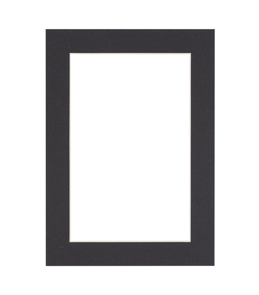 Black Precut Acid-Free Matboard Set with Clear Bag & Backing
