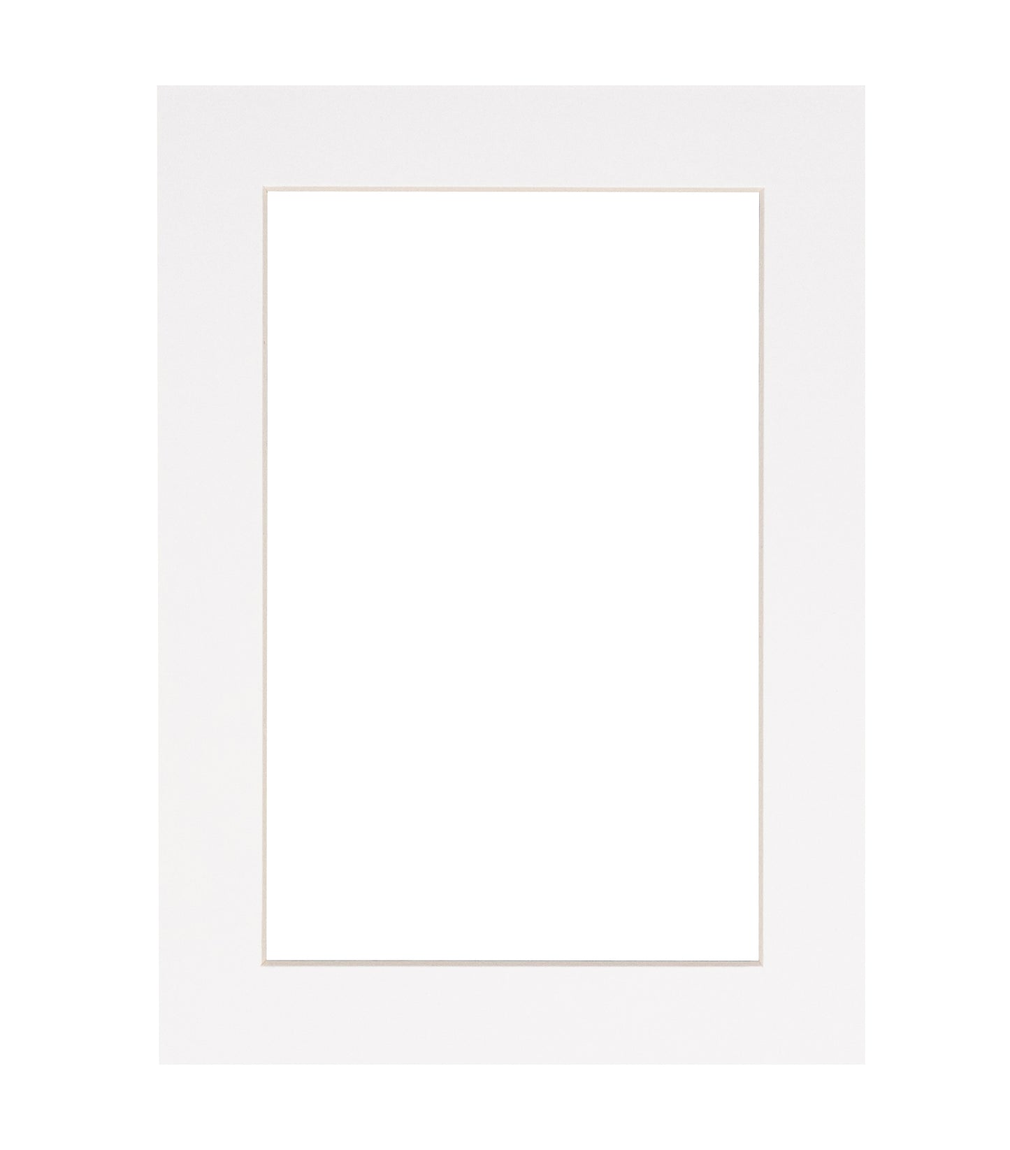 White Precut Acid-Free Matboard Set with Clear Bag & Backing