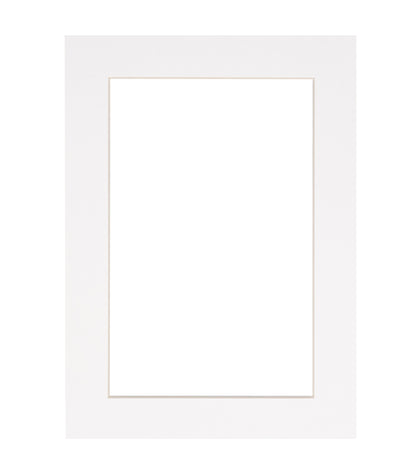 White Precut Acid-Free Matboard Set with Clear Bag & Backing