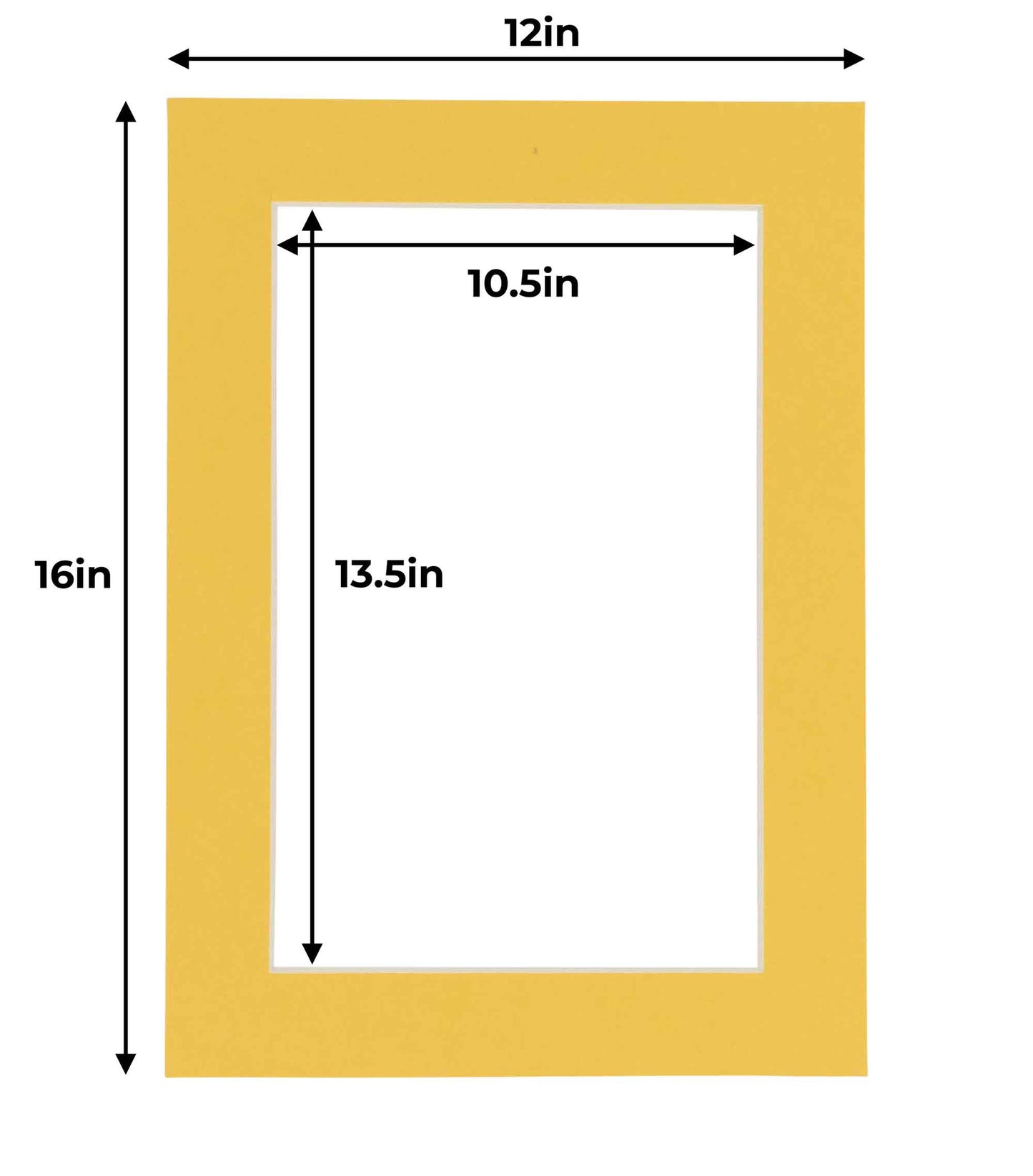 Pack of 25 Chamois Yellow Precut Acid-Free Matboards