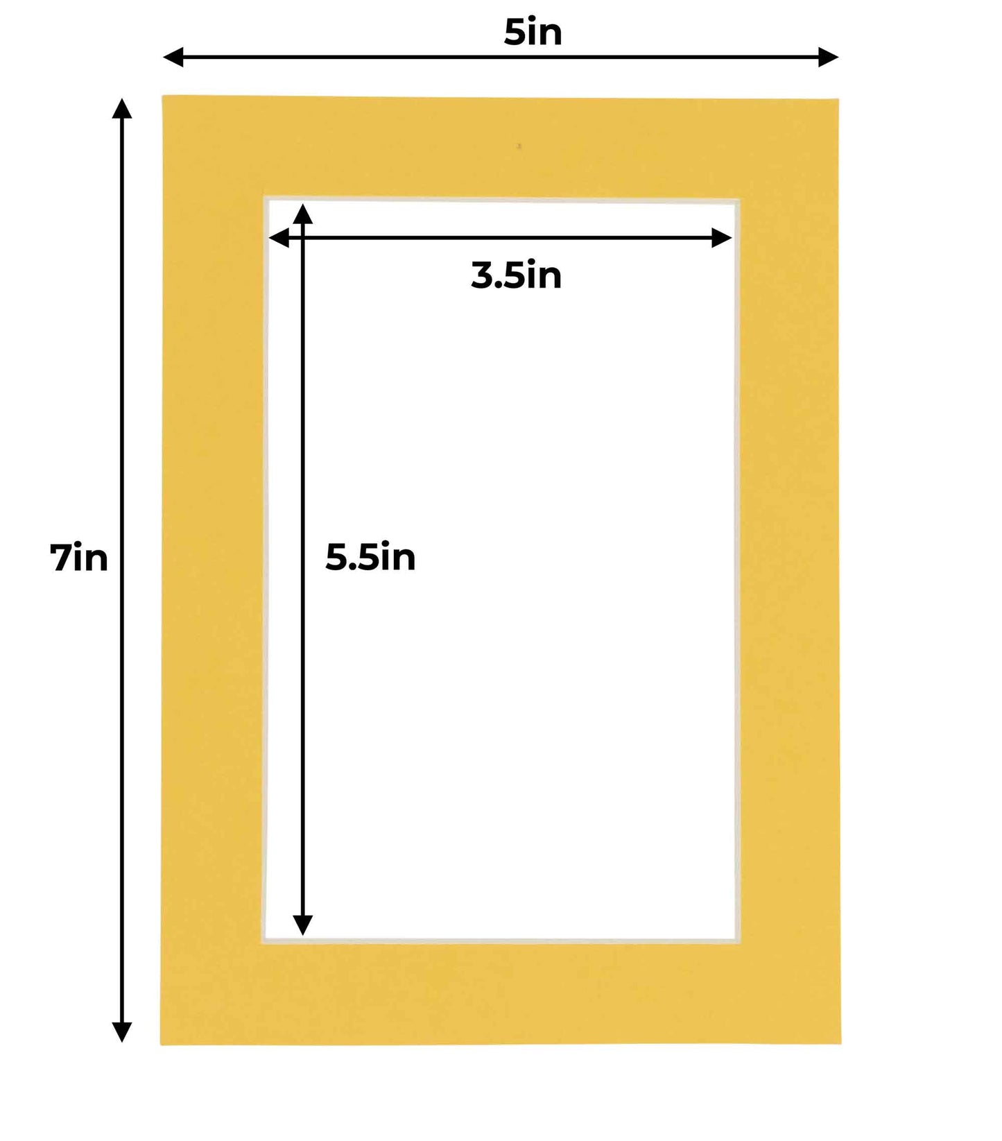 Chamois Yellow Precut Acid-Free Matboard Set with Clear Bag & Backing
