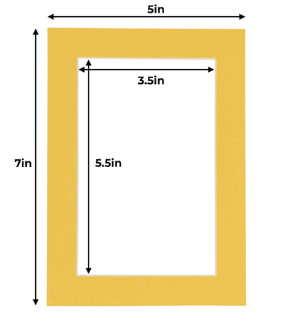 Pack of 25 Chamois Yellow Precut Acid-Free Matboards