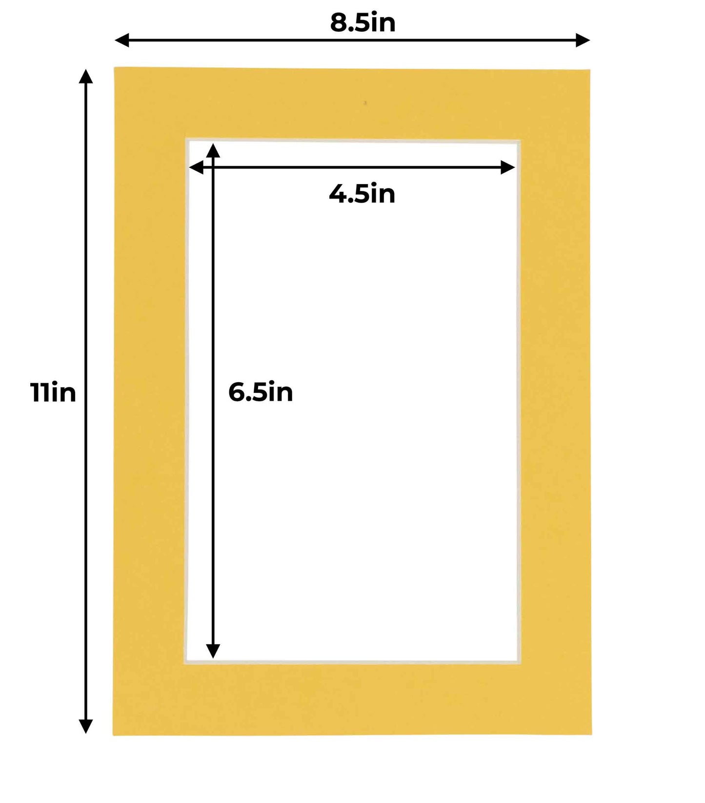 Pack of 25 Chamois Yellow Precut Acid-Free Matboards