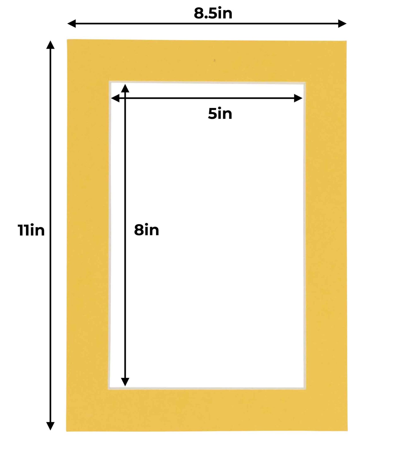 Pack of 25 Chamois Yellow Precut Acid-Free Matboards