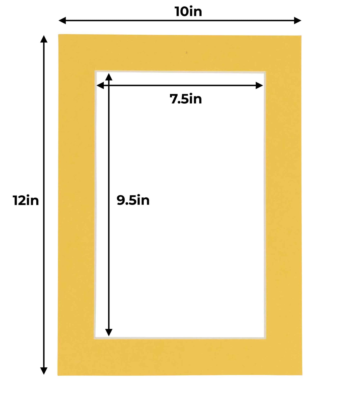 Pack of 25 Chamois Yellow Precut Acid-Free Matboards