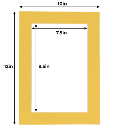 Pack of 25 Chamois Yellow Precut Acid-Free Matboards