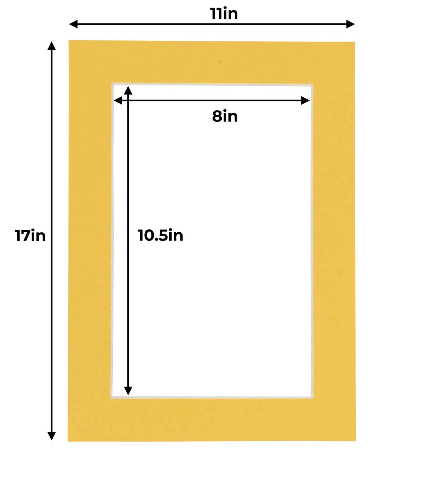 Pack of 25 Chamois Yellow Precut Acid-Free Matboards
