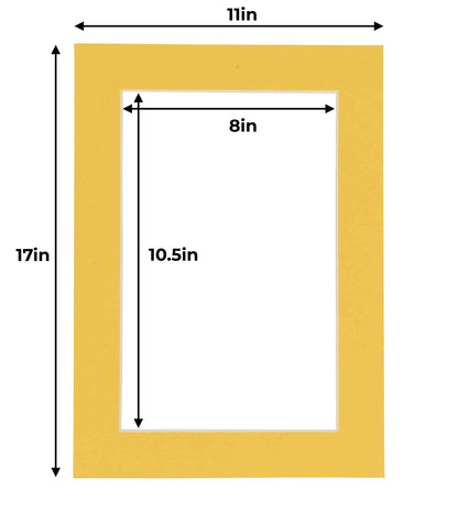 Pack of 25 Chamois Yellow Precut Acid-Free Matboards