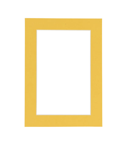 Chamois Yellow Precut Acid-Free Matboard Set with Clear Bag & Backing