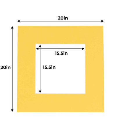 Pack of 25 Chamois Yellow Precut Acid-Free Matboards