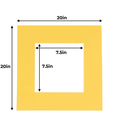Pack of 25 Chamois Yellow Precut Acid-Free Matboards