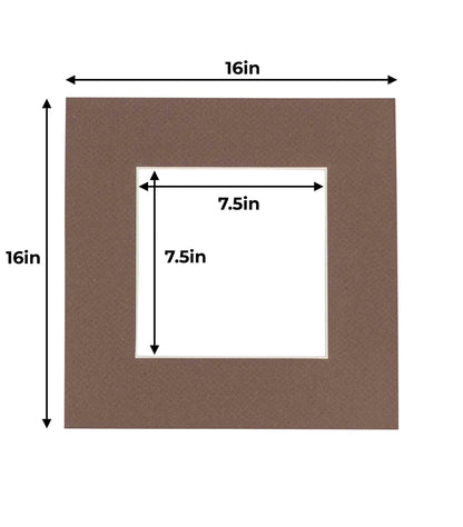 Chocolate Brown Precut Acid-Free Matboard Set with Clear Bag & Backing