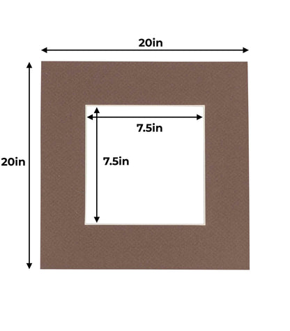Chocolate Brown Precut Acid-Free Matboard Set with Clear Bag & Backing