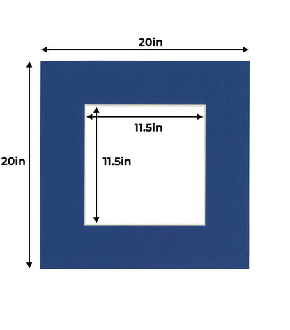 Pack of 10 Bottle Blue Precut Acid-Free Matboards