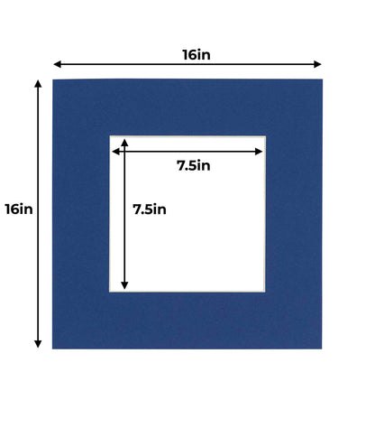 Bottle Blue Precut Acid-Free Matboard Set with Clear Bag & Backing
