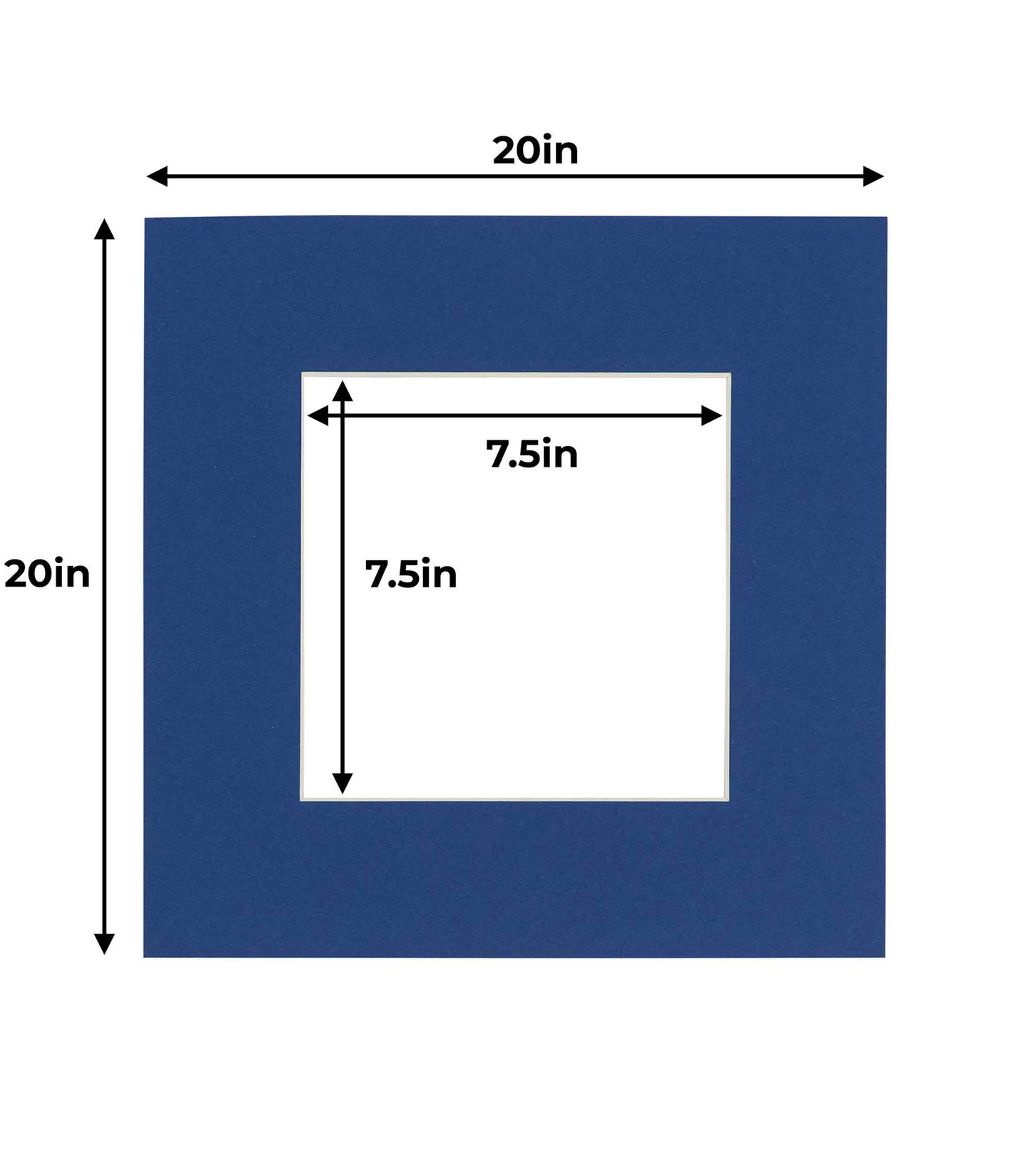 Bottle Blue Precut Acid-Free Matboard Set with Clear Bag & Backing