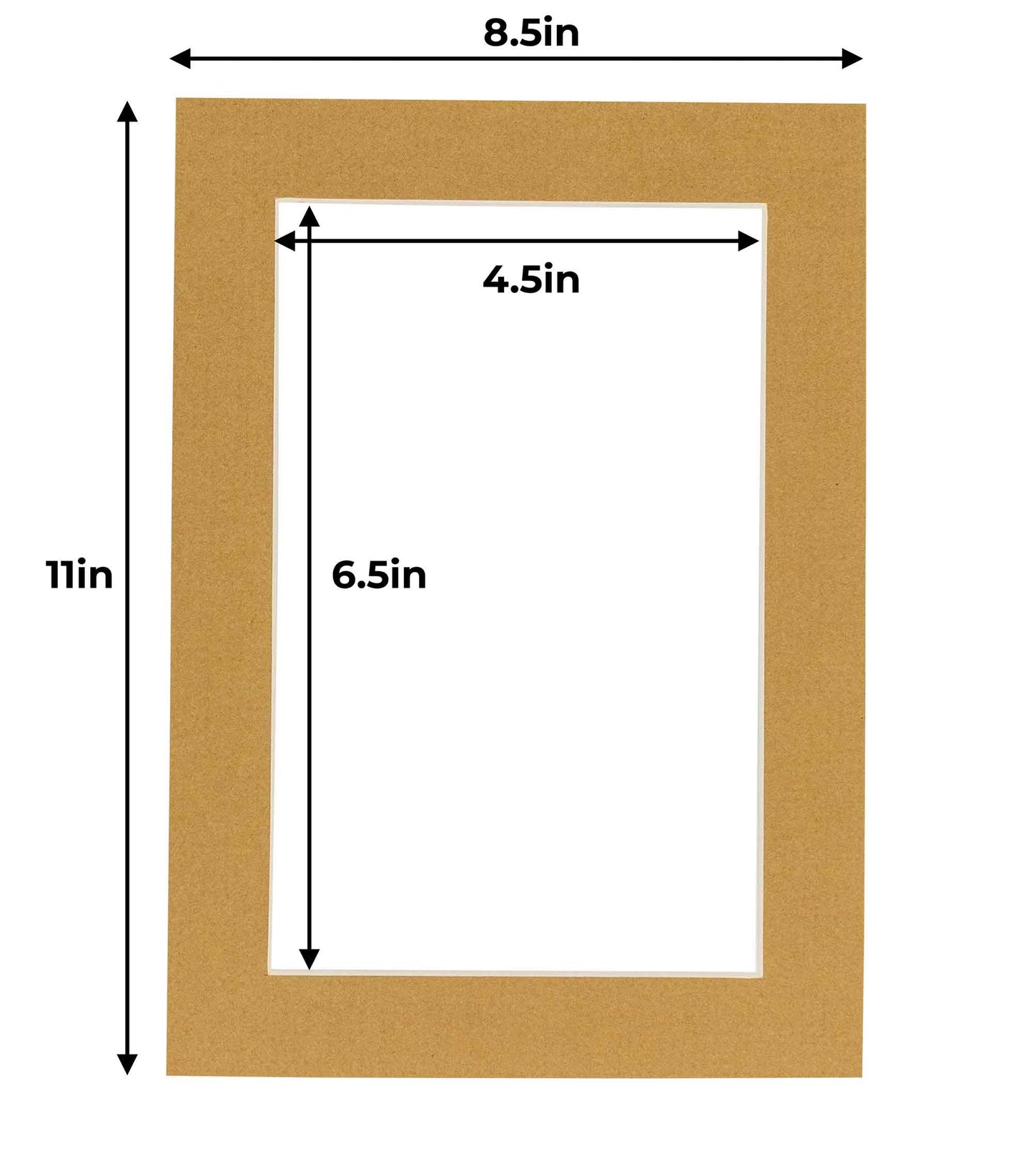 Pack of 25 Rattan Beige Precut Acid-Free Matboards