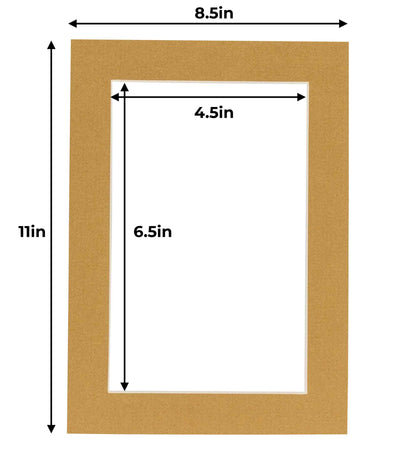 Pack of 25 Rattan Beige Precut Acid-Free Matboards