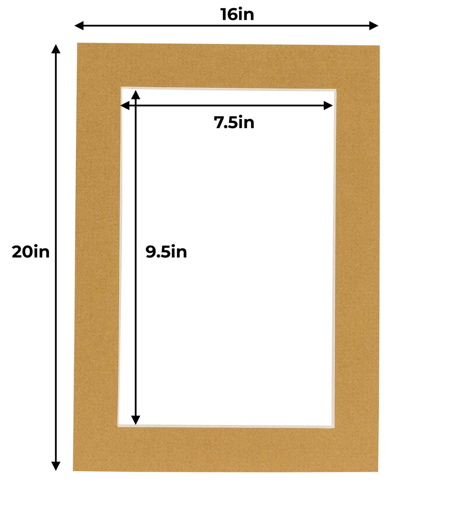Pack of 10 Rattan Beige Precut Acid-Free Matboard Set with Clear Bags & Backings