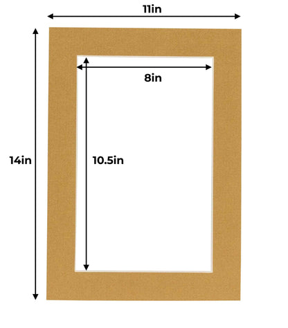 Pack of 25 Rattan Beige Precut Acid-Free Matboards