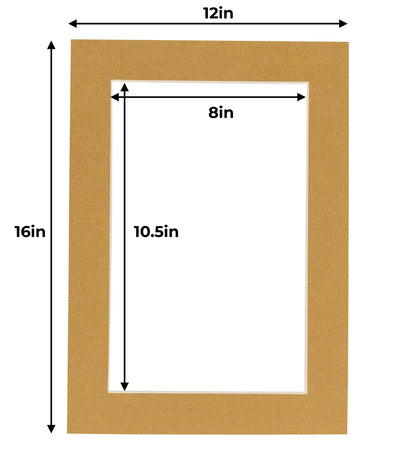 Rattan Beige Precut Acid-Free Matboard Set with Clear Bag & Backing