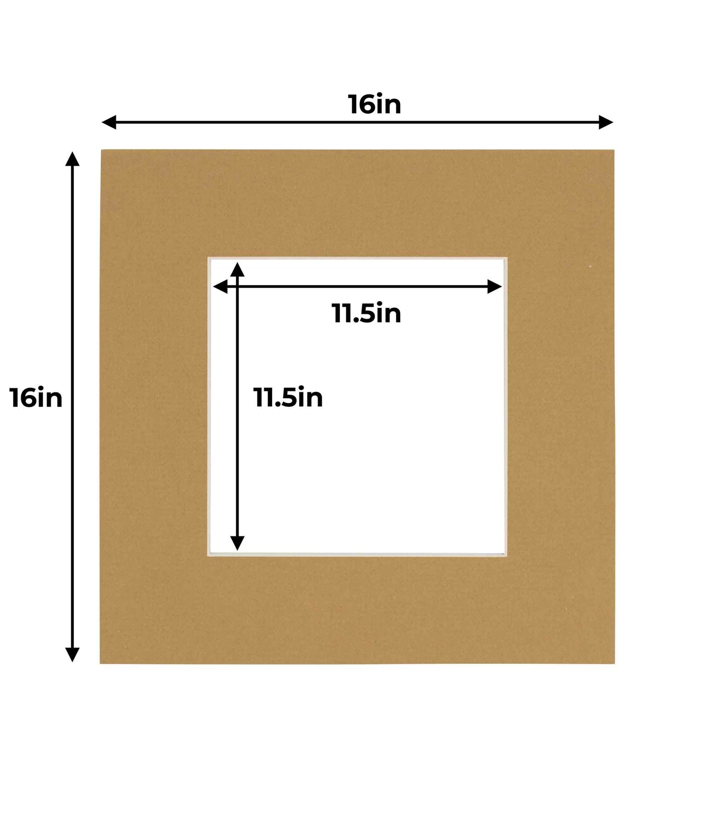 Pack of 25 Rattan Beige Precut Acid-Free Matboards
