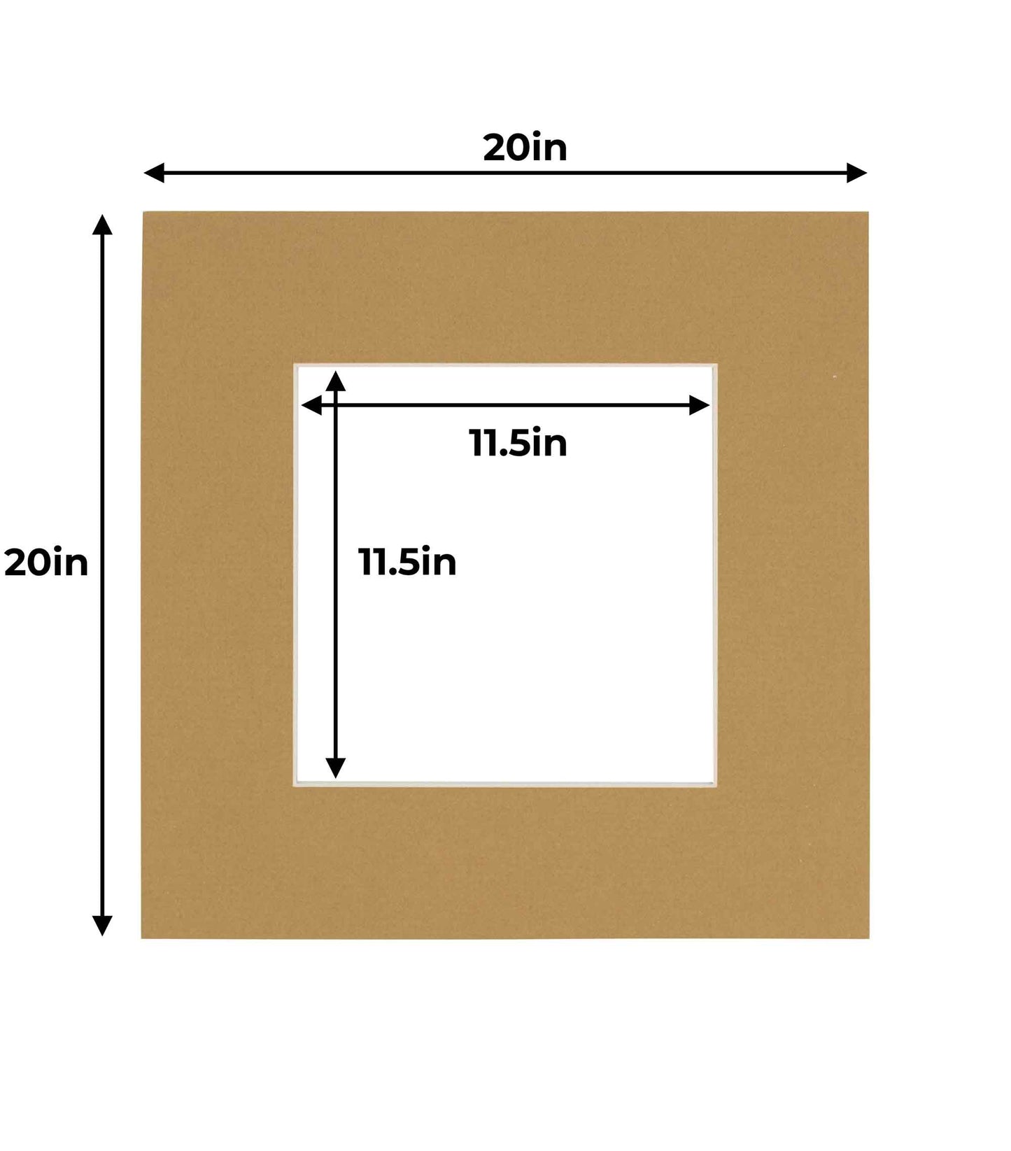 Pack of 25 Rattan Beige Precut Acid-Free Matboards
