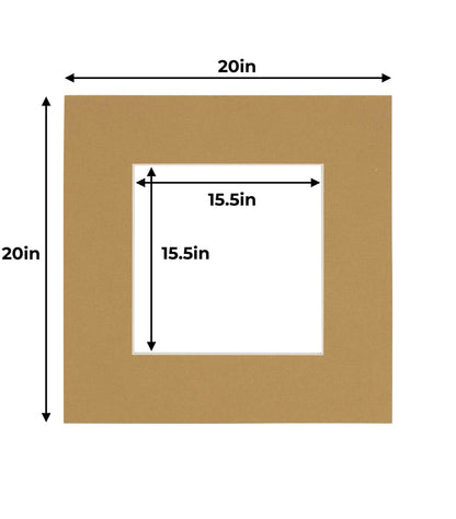 Pack of 25 Rattan Beige Precut Acid-Free Matboards
