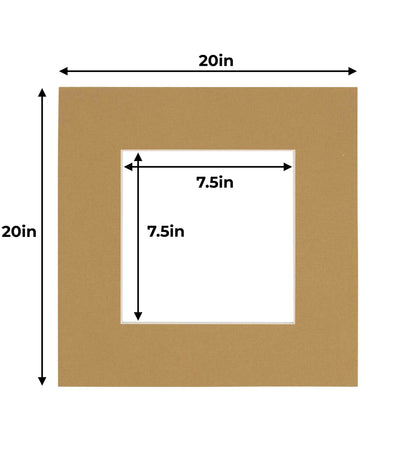 Pack of 25 Rattan Beige Precut Acid-Free Matboards