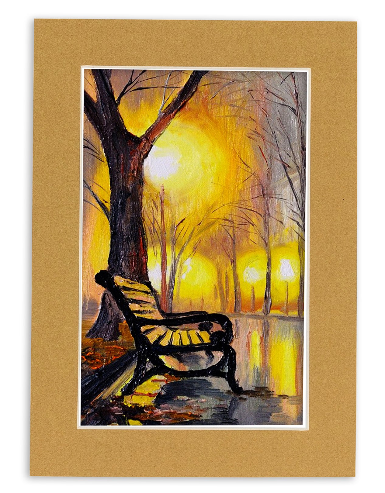 Pack of 25 Rattan Beige Precut Acid-Free Matboard Set with Clear Bags & Backings