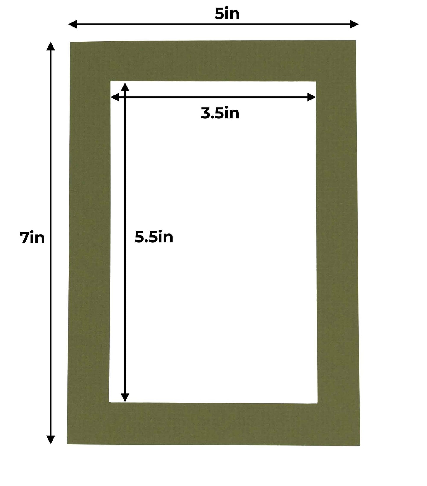 Pack of 25 Dill Green Precut Acid-Free Matboards