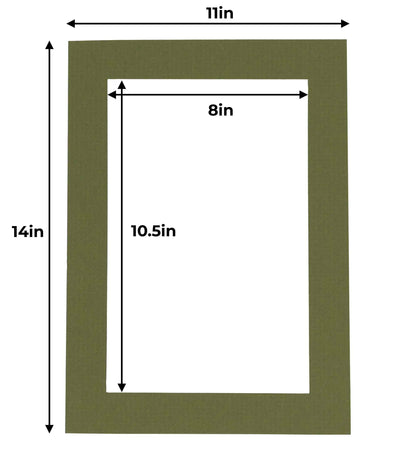 Dill Green Precut Acid-Free Matboard