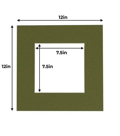 Pack of 10 Dill Green Precut Acid-Free Matboards