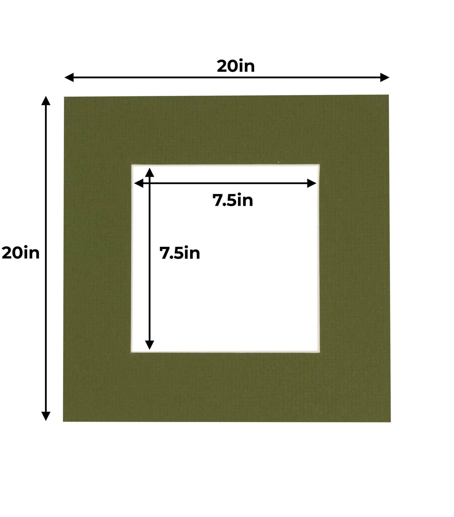 Dill Green Precut Acid-Free Matboard Set with Clear Bag & Backing