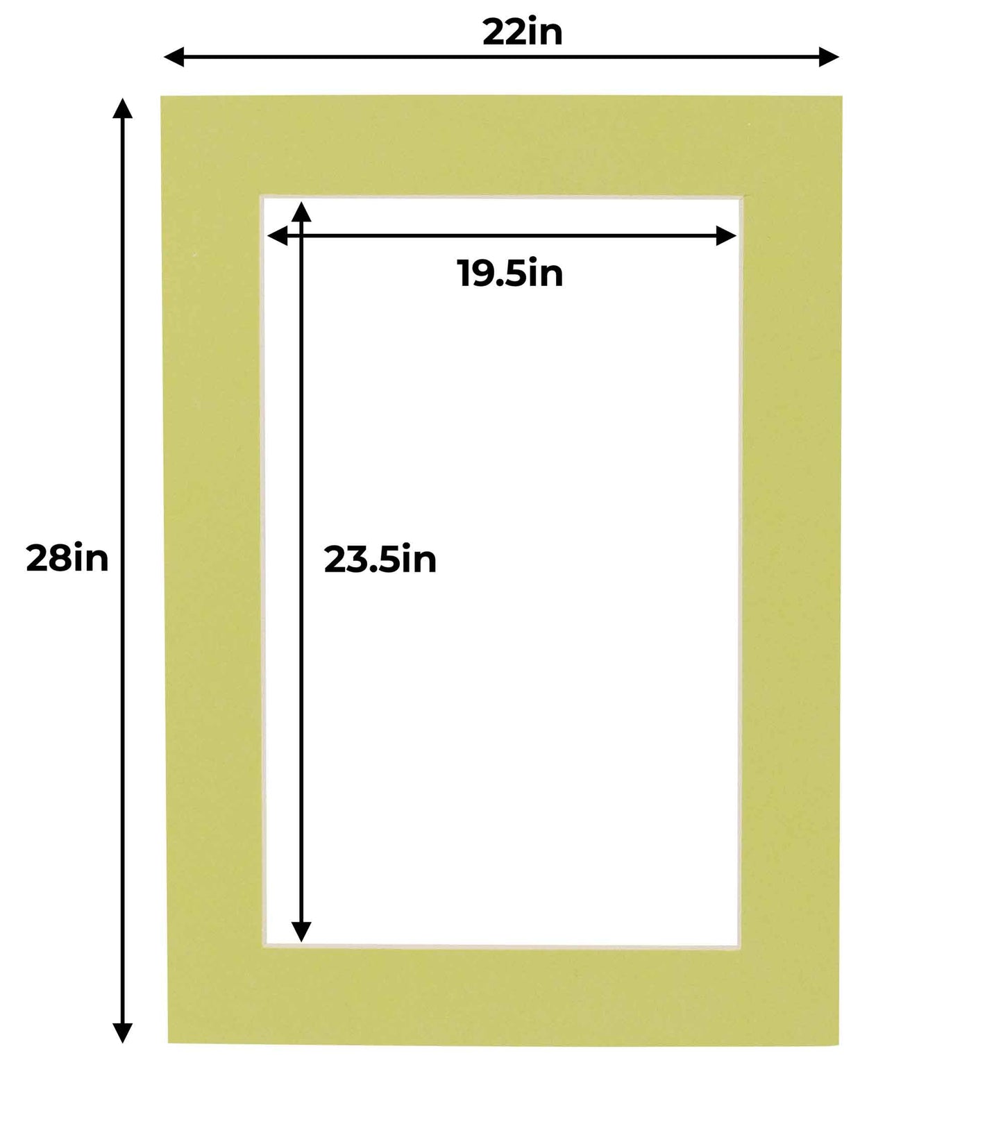 Pack of 10 Pistachio Green Precut Acid-Free Matboard Set with Clear Bags & Backings