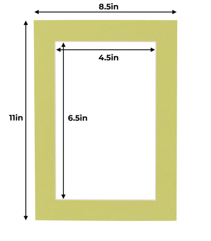 Pack of 25 Pistachio Green Precut Acid-Free Matboards