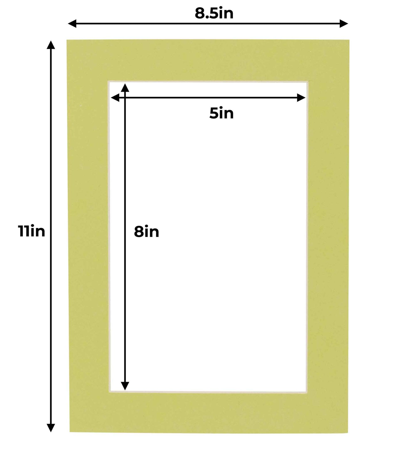 Pistachio Green Precut Acid-Free Matboard Set with Clear Bag & Backing