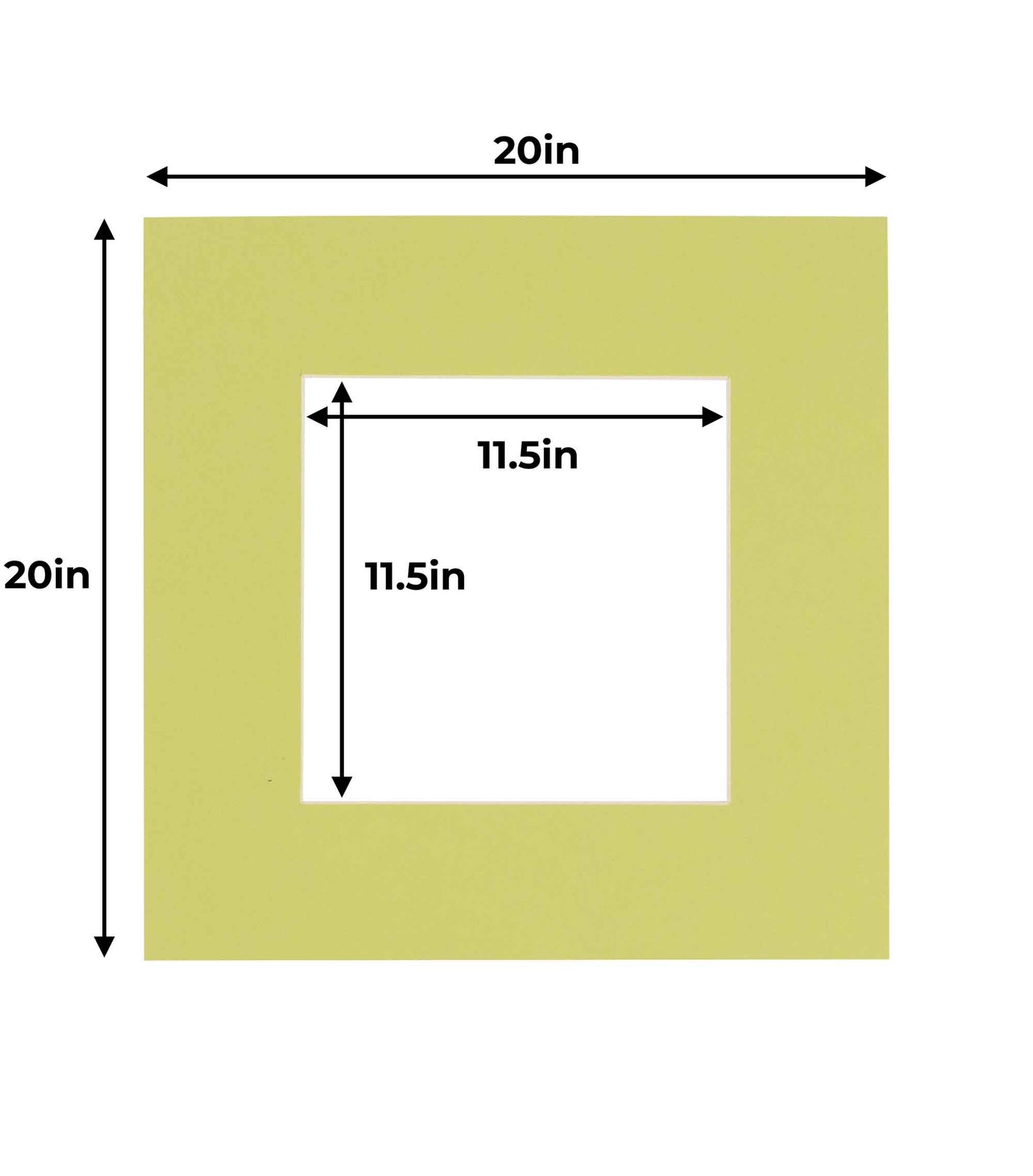 Pistachio Green Precut Acid-Free Matboard Set with Clear Bag & Backing