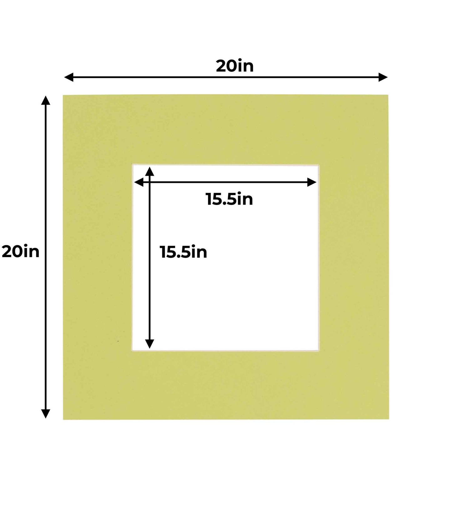 Pistachio Green Precut Acid-Free Matboard Set with Clear Bag & Backing