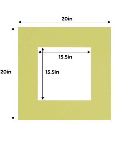Pistachio Green Precut Acid-Free Matboard Set with Clear Bag & Backing