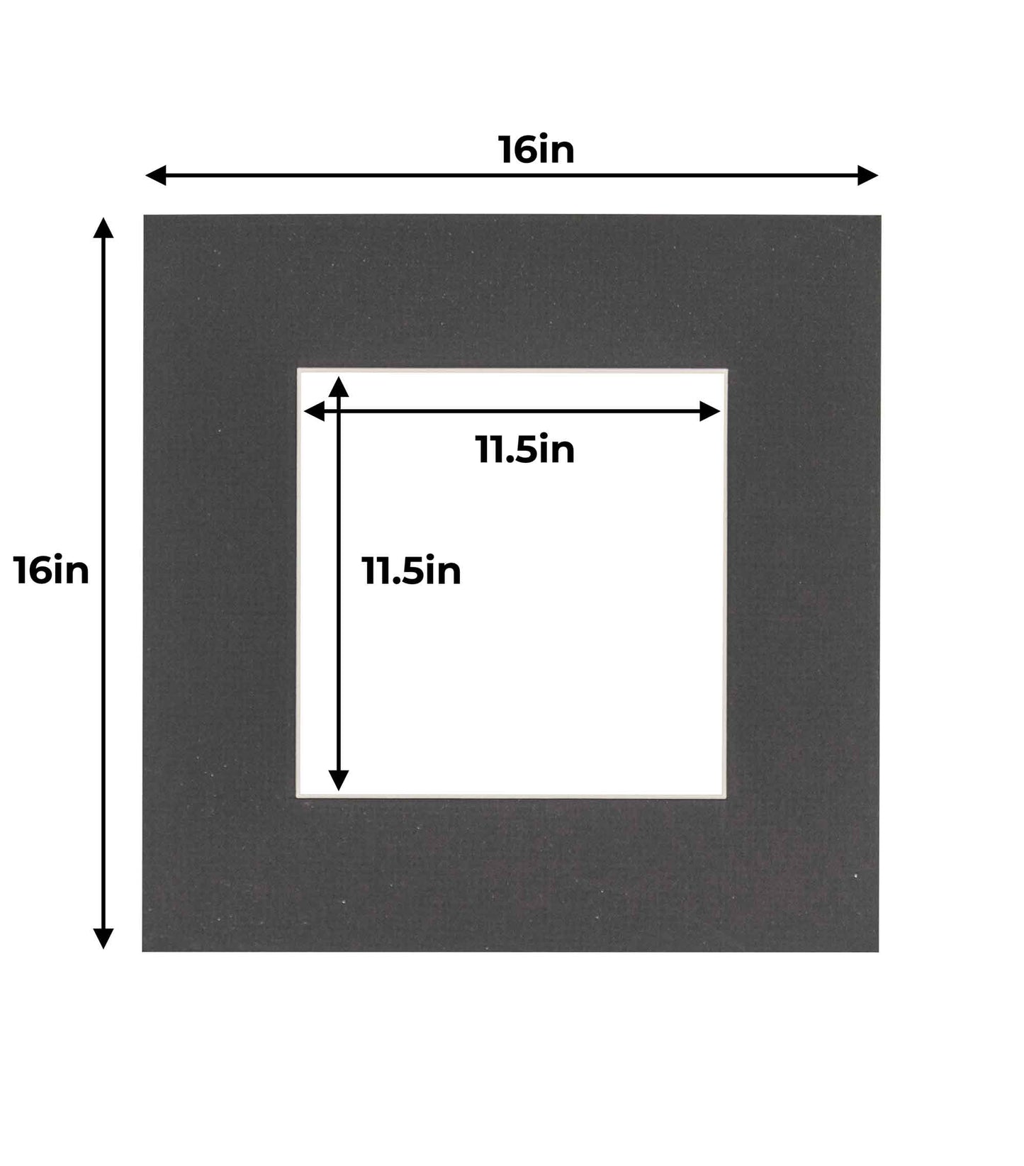 Pack of 25 Textured Black Precut Acid-Free Matboards