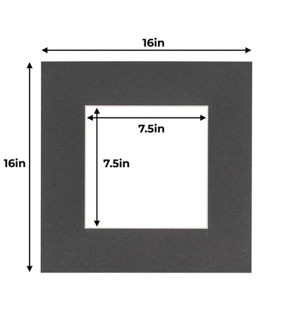 Pack of 10 Textured Black Precut Acid-Free Matboards