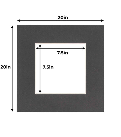Pack of 25 Textured Black Precut Acid-Free Matboards