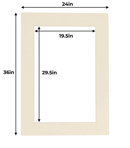Pack of 10 Textured Cream Precut Acid-Free Matboards