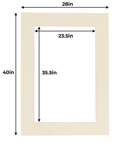Textured Cream Precut Acid-Free Matboard