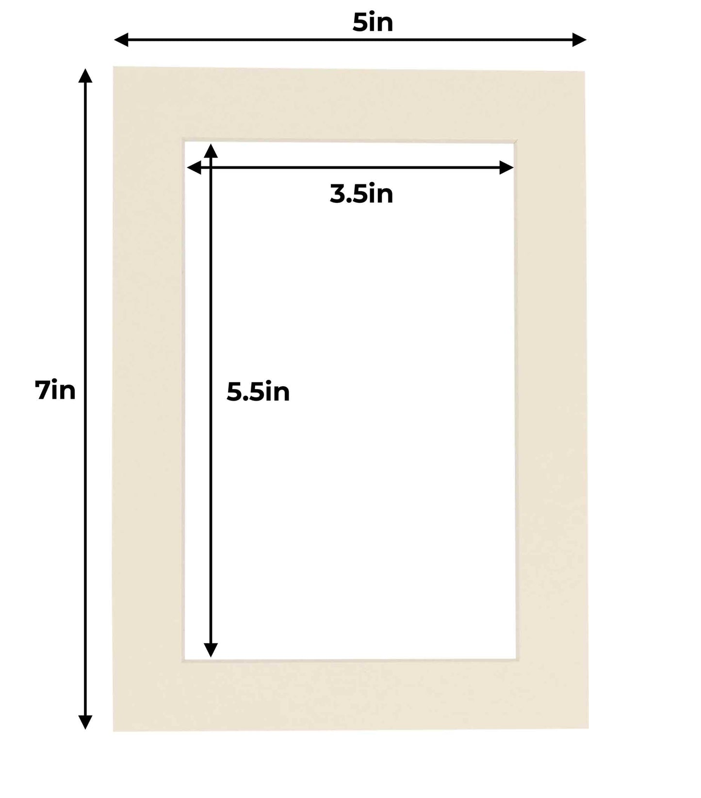 Textured Cream Precut Acid-Free Matboard Set with Clear Bag & Backing