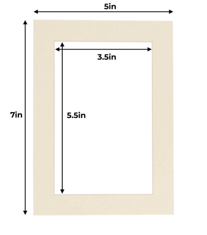 Pack of 25 Textured Cream Precut Acid-Free Matboards