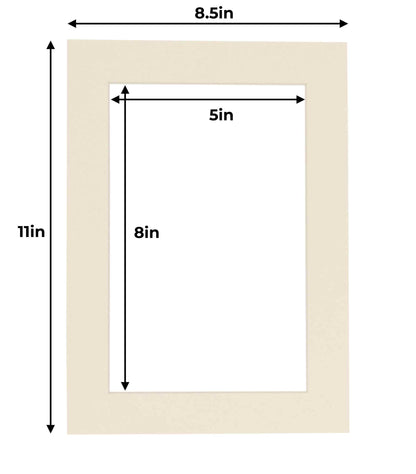 Pack of 25 Textured Cream Precut Acid-Free Matboards