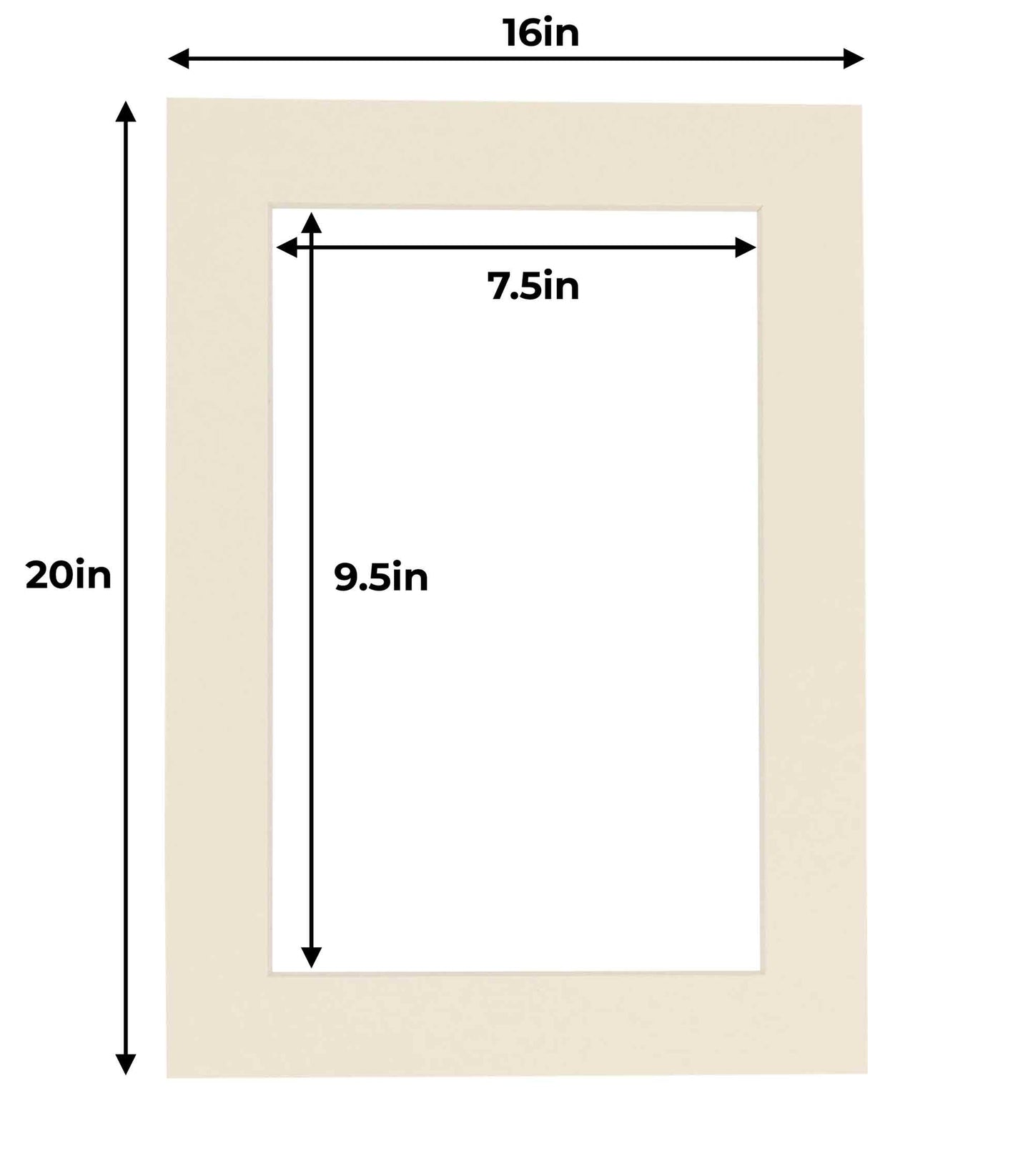 Pack of 25 Textured Cream Precut Acid-Free Matboards
