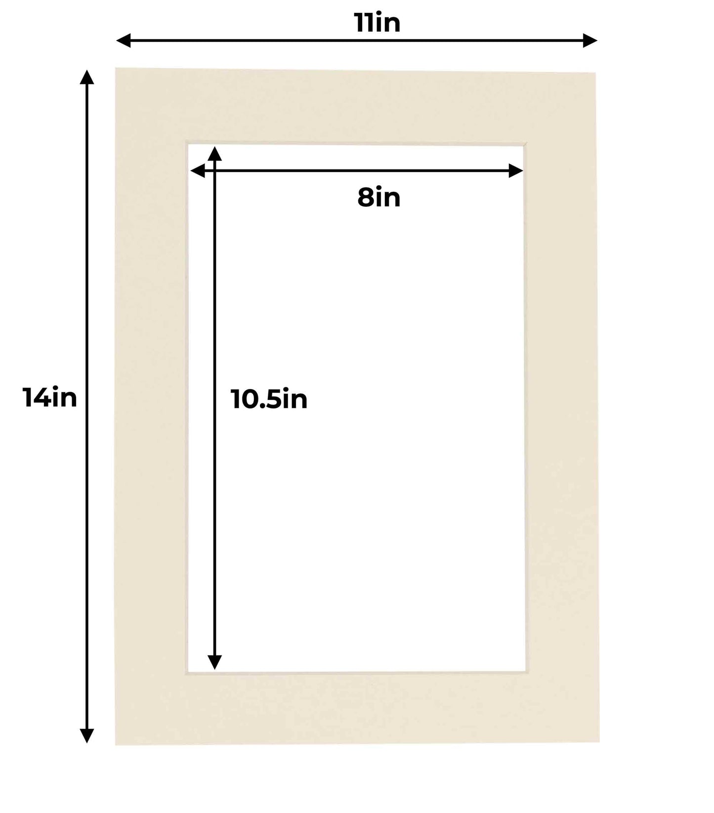 Pack of 10 Textured Cream Precut Acid-Free Matboards